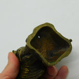 Victorian Cast Bronze Novelty Night Owl Desktop Inkwell Antique c1880