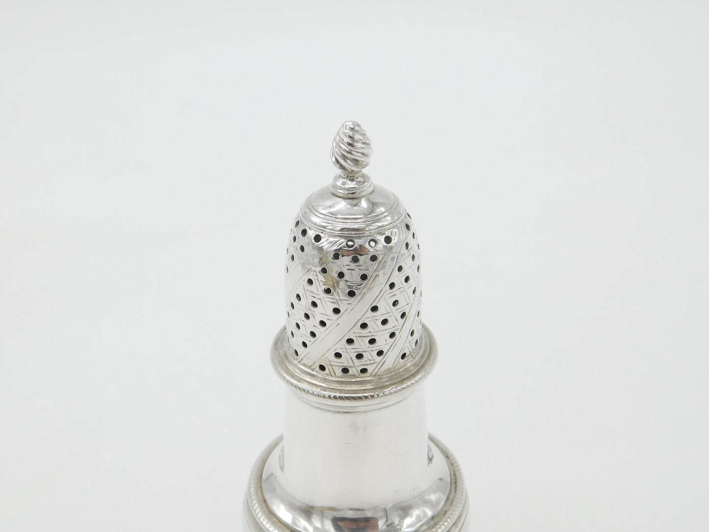 Georgian Sterling Silver Muffineer Sugar Caste 1761 London John Delmester