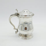 Sterling Silver Baluster Pint Tankard Lidded Stein Vintage 1953 Sheffield