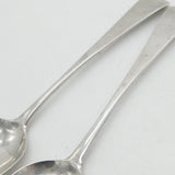 Georgian Scottish Sterling Silver Serving Spoons Pair 1809 Edinburgh Antique