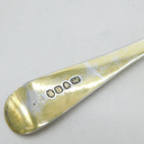 George III Sterling Silver Gilt Floral Dessert Serving Spoon Antique 1803 London