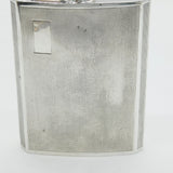 Sterling Silver Engine Turned Hip Flask Vintage 1970 Birmingham