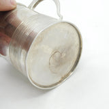 Victorian Sterling Silver Lined Pattern Christening Mug Antique 1853 London