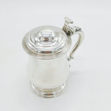 Sterling Silver Baluster Pint Tankard Lidded Stein Vintage 1953 Sheffield