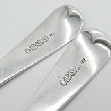 Georgian Scottish Sterling Silver Serving Spoons Pair 1809 Edinburgh Antique