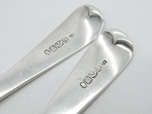 Georgian Scottish Sterling Silver Serving Spoons Pair 1809 Edinburgh Antique