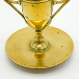 Regency Period Cast Brass Classical Urn Desktop Inkwell Antique c1830