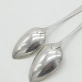 Georgian Scottish Sterling Silver Serving Spoons Pair 1809 Edinburgh Antique