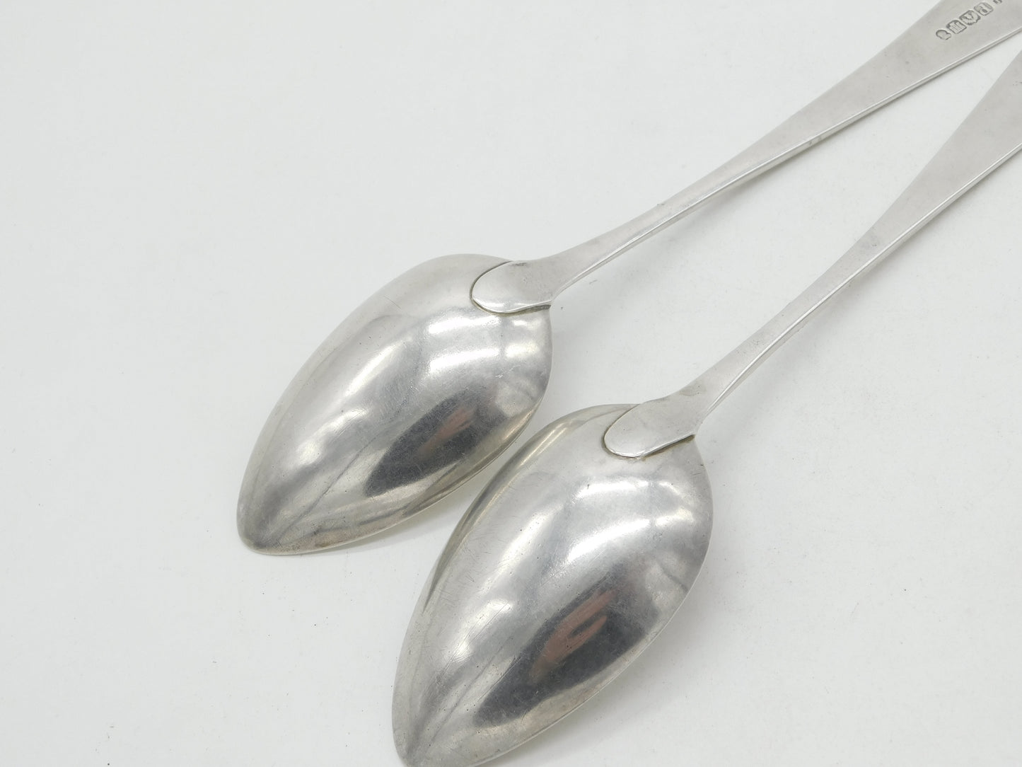 Georgian Scottish Sterling Silver Serving Spoons Pair 1809 Edinburgh Antique