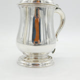 Sterling Silver Baluster Pint Tankard Lidded Stein Vintage 1953 Sheffield