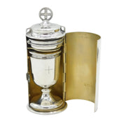 Boxed Sterling Silver Travelling Ecclesiastical Communion Set Antique Art Deco