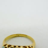 Victorian 18ct Gold Graduating Five-Stone Opal & Diamond Boat Ring Antique c1880