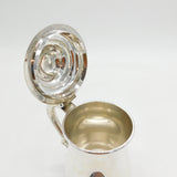 Sterling Silver Baluster Pint Tankard Lidded Stein Vintage 1953 Sheffield