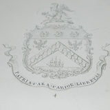 George III Sterling Silver Heraldic Crested Salver Dish Antique 1764 London