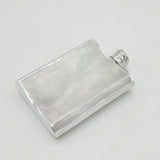 Sterling Silver Engine Turned Hip Flask Vintage 1970 Birmingham