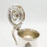 Sterling Silver Baluster Pint Tankard Lidded Stein Vintage 1953 Sheffield