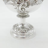 Victorian Sterling Silver Floral Repousse Trophy Cup 1869 Henry Holland Antique
