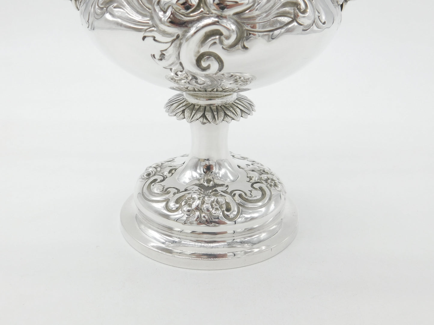 Victorian Sterling Silver Floral Repousse Trophy Cup 1869 Henry Holland Antique