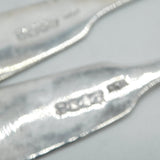 Victorian Irish Sterling Silver Rat Tail Serving Spoon Pair 1839 Dublin Antique