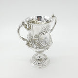 Victorian Sterling Silver Floral Repousse Trophy Cup 1869 Henry Holland Antique