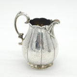 Victorian Irish Sterling Silver Floral Pattern Cream Jug Antique 1839 Dublin