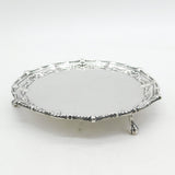 George III Sterling Silver Floral Pattern Salver Dish Antique 1768 London