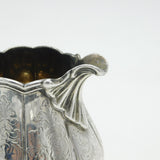 Victorian Irish Sterling Silver Floral Pattern Cream Jug Antique 1839 Dublin