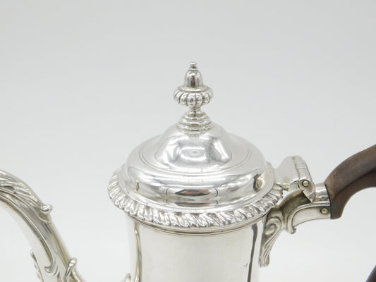 George III Sterling Silver Large Baluster Coffee Pot 1763 London Benjamin Gignac