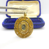 18th Century Spanish Colonial Philippines Silver Gilt Filigree Reliquary Floral Pendant c1750