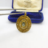 18th Century Spanish Colonial Philippines Silver Gilt Filigree Reliquary Floral Pendant c1750