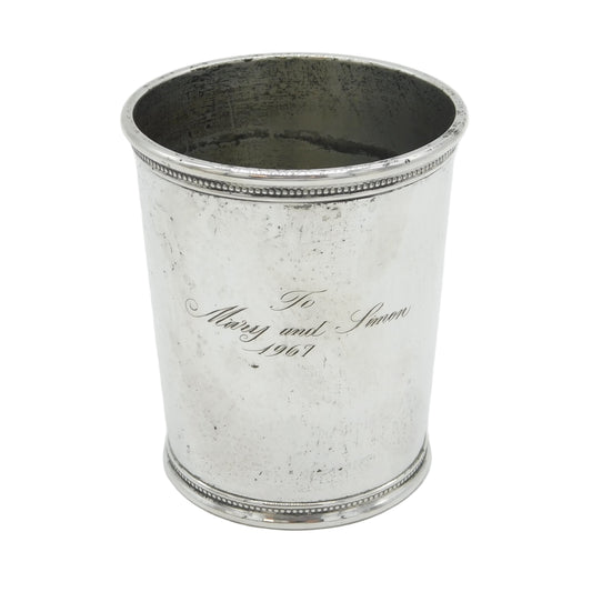 USA Sterling Silver Presidential Mint Julep Cup Beaker Mark J. Scearce 'LBJ'
