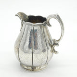 Victorian Irish Sterling Silver Floral Pattern Cream Jug Antique 1839 Dublin