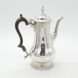 George III Sterling Silver Large Baluster Coffee Pot 1763 London Benjamin Gignac