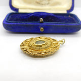 18th Century Spanish Colonial Philippines Silver Gilt Filigree Reliquary Floral Pendant c1750