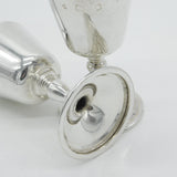Pair of Sterling Silver Raised Wine Golbets Chalices 1973 London Vintage