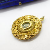 18th Century Spanish Colonial Philippines Silver Gilt Filigree Reliquary Floral Pendant c1750