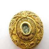 18th Century Spanish Colonial Philippines Silver Gilt Filigree Reliquary Floral Pendant c1750