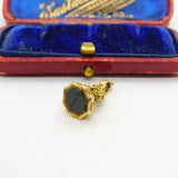 Victorian 15ct Gold & Carved Bloodstone Fob Intaglio Seal 'Sleep' Antique c1860