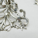 Victorian Sterling Silver Floral Nouveau Menu Holders Pair Antique 1896 London