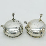 George III Sterling Silver Paw Foot Pair of Salt Cellars Antique 1761 London
