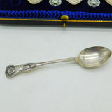 Boxed Set of Sterling Silver Queens Pattern Teaspoons 1915 Antique Birmingham