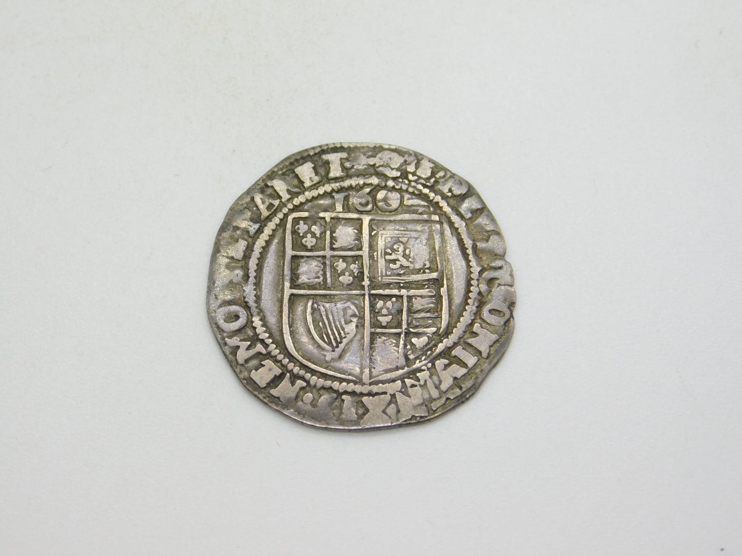 King James I English 2nd Bust Hammered Sixpence Coin 1604 Fair Condition Antique