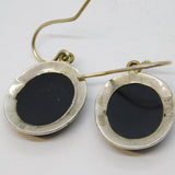 Georgian Regency Sterling Silver Micro Mosaic Drop Earrings Antique c1830