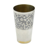 20th Century Russian .84 Zolotniks Silver Niello Enamel Beaker Antique c1920s