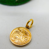 9ct Yellow Gold St Christopher Travel Charm Pendant Antique 1927 Birmingham