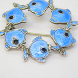 Volmer Bahner Danish Sterling Silver Enamel Fish Brooch Antique c1930 Deco