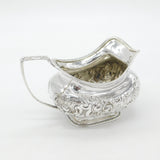 George III Sterling Silver Floral Pattern Cream Jug 1809 London Michael Starkey