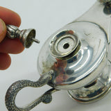 Victorian Hamilton & Co. Calcutta Sterling Silver Snake Table Lighter Antique