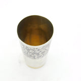 20th Century Russian .84 Zolotniks Silver Niello Enamel Beaker Antique c1920s