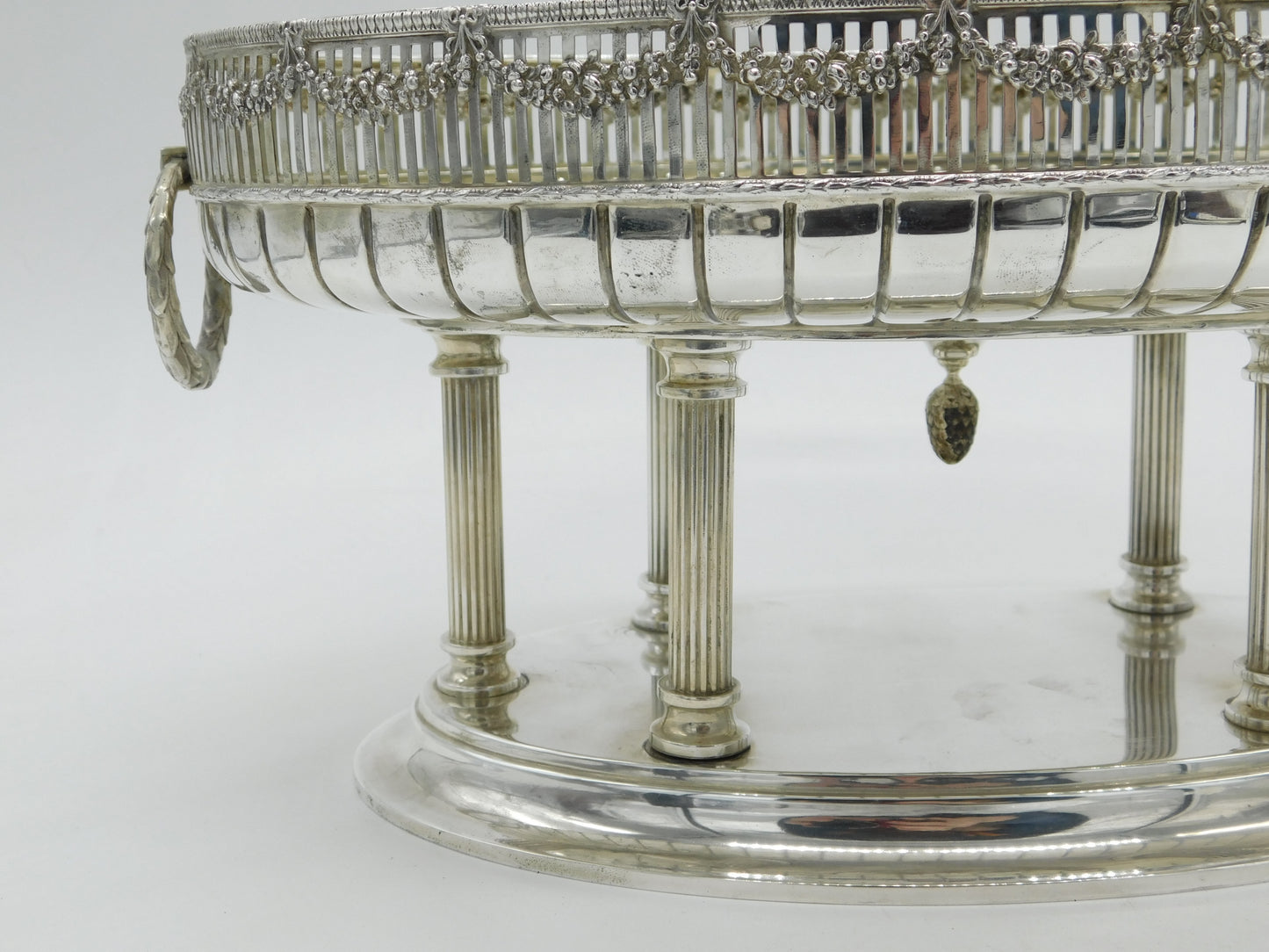 Austrian Sterling Silver Classical Column Centrepiece Bowl Antique c1910 Vienna